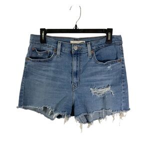 Levi’s High Rise Jean Short Raw Hem Distressed